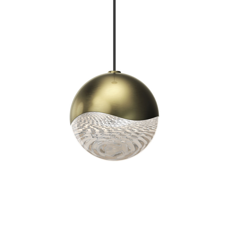Grapes 1 - Light LED Pendant, 3.25" H x 3.25" W x 3.25" D, Brass