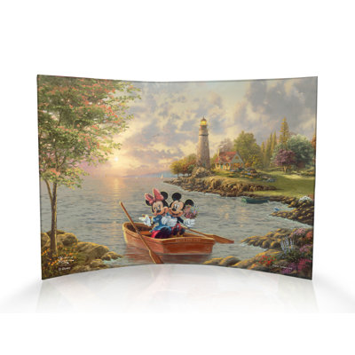 Imprimé acrylique incurvé Disney (Mickey And Minnie Lighthouse Cove)