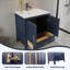 Meuble-lavabo de salle de bain bleu 36 "avec tiroir inférieur sans plateau