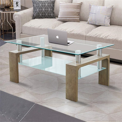 Modern Side Table With Lower Shelf Chrome And MDF Support Living Room Guest Reception Room Table Black