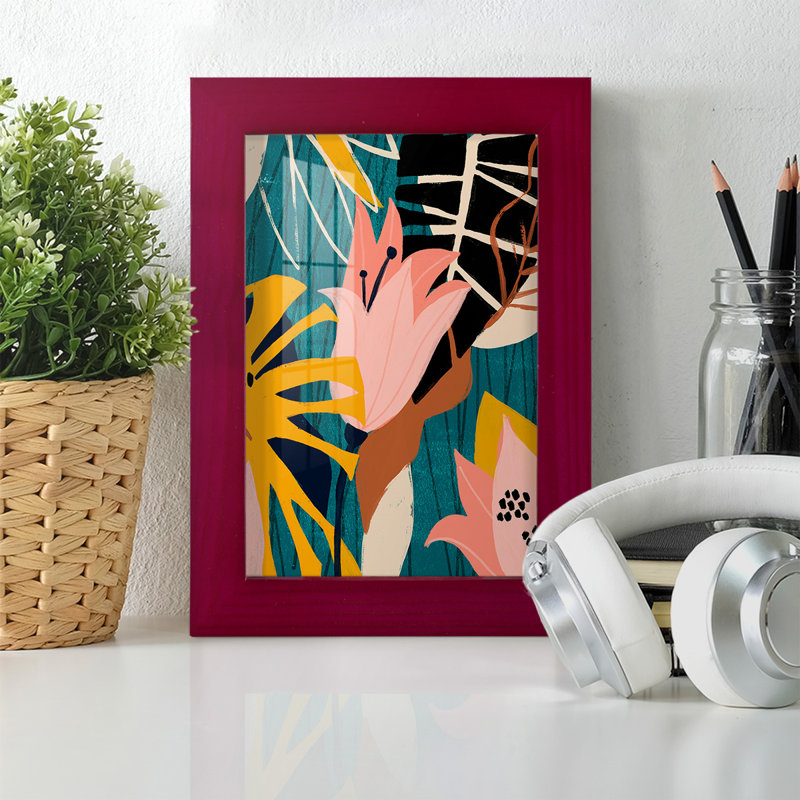 Lindenhurst Lily Lagoon II, encadré sur papier, Rouge, H 6 po x l 4 po x P 1 po