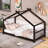 Twin Size House Bed Wood Bed-447190010-447190013