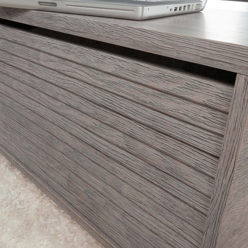 Table basse à plateau relevable, finition brune