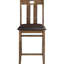 Mobilier de salle à manger à hauteur de comptoir 5 pièces - Bois transitionnel rembourré brun et similicuir-583143307