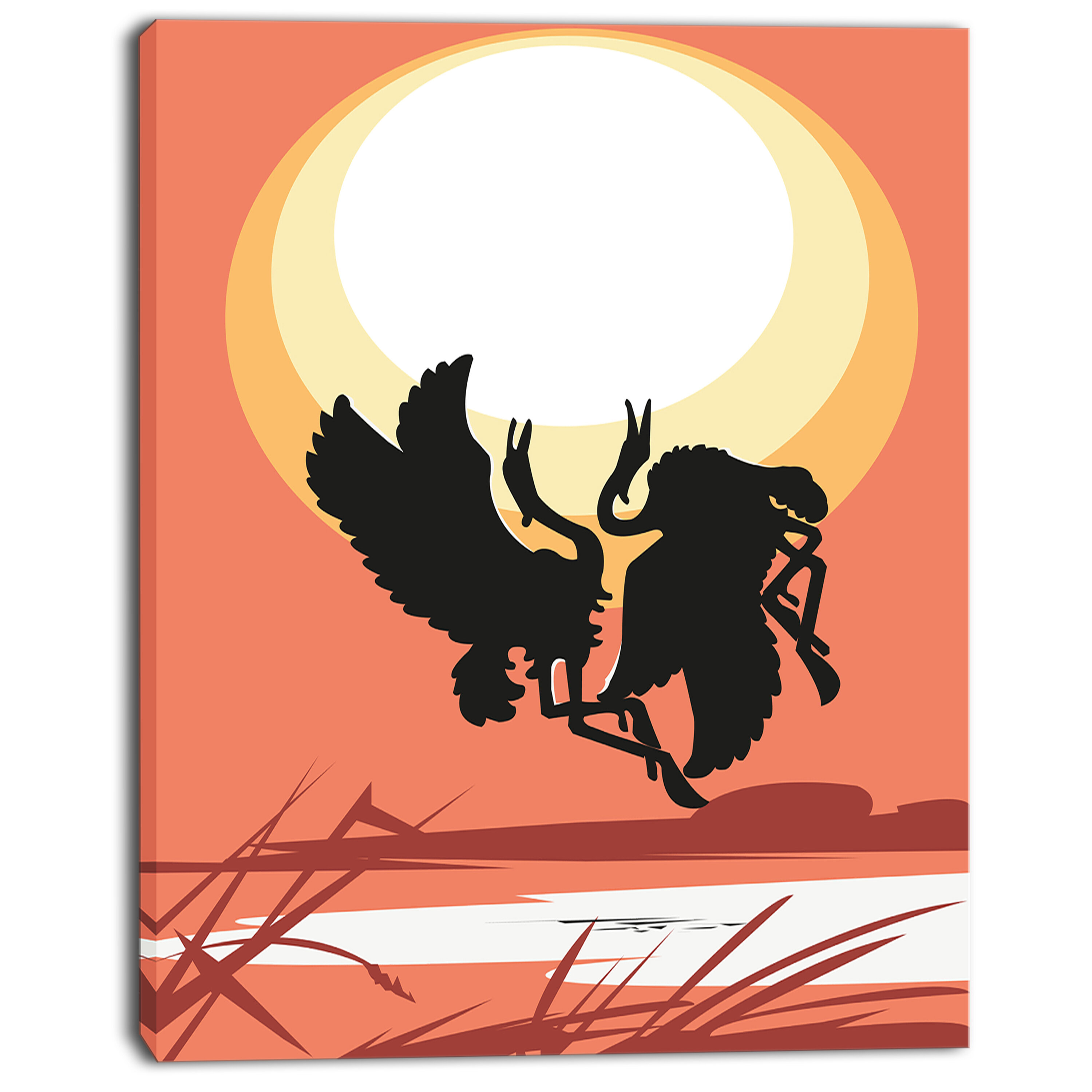 Sunset Bird Silhouette Illustration Vector Download