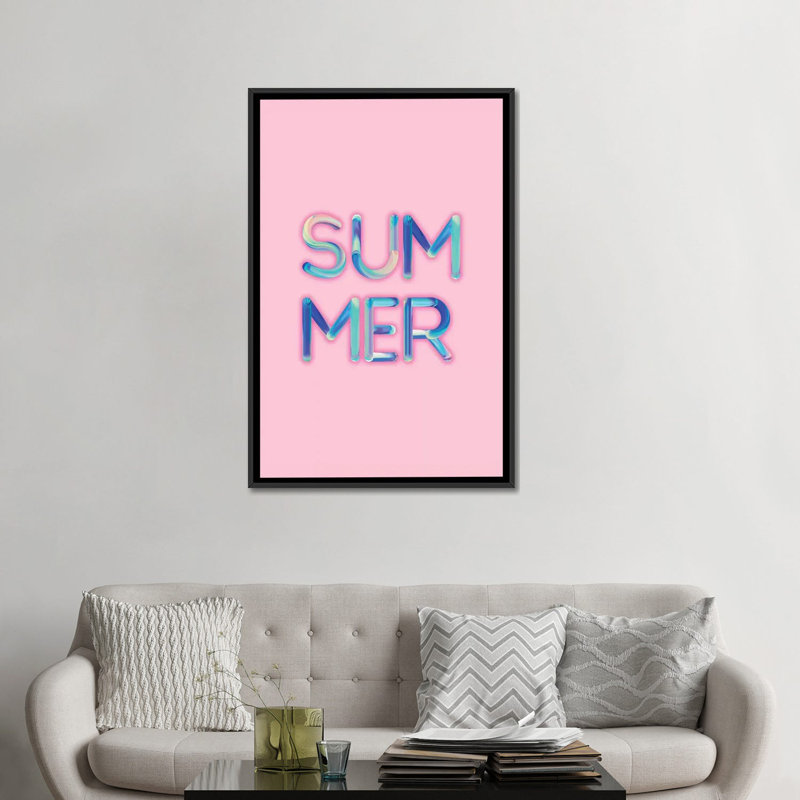 " Summer " by Emanuela Carratoni, 26" H x 18" W x 1.5" D, Black Framed Canvas, No Mat