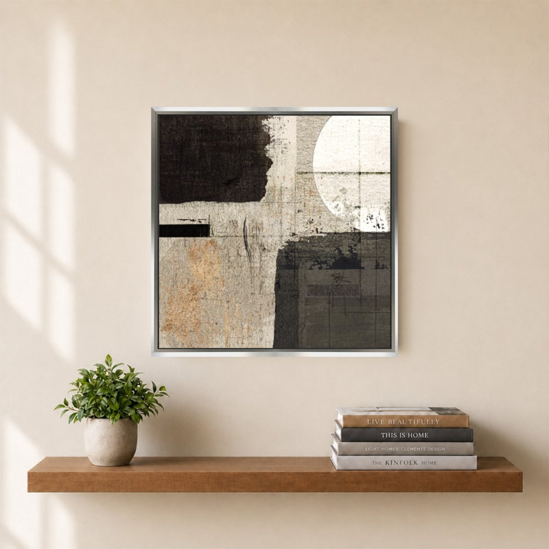 «Fall Moon II» par Susan Jill - Impression sur toile, Silver, 34" H x 34" W