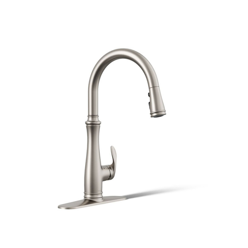Kohler Bellera Touchless Pull Down Kitchen Faucet, Single-Handle Kitchen Sink Faucet with Three-Function Pull Down Sprayer
