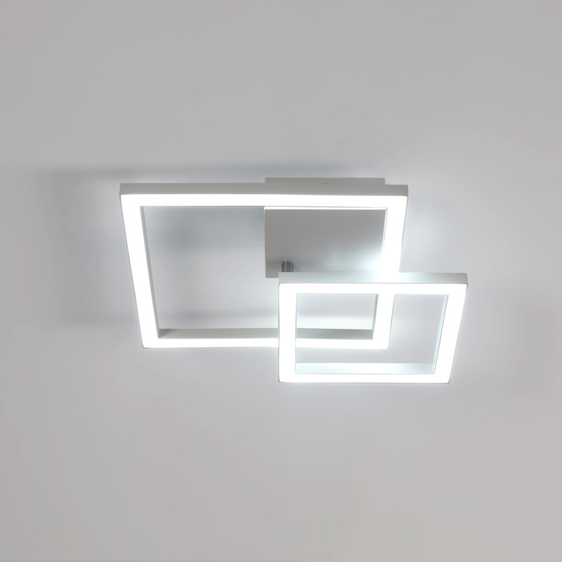 Modern 2-Light Square Flush Mount