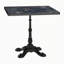 Table carrée pour l'extérieur avec plateau en pierre frittée et base en fonte robuste, pour 2 à 4 personnes-1320781400