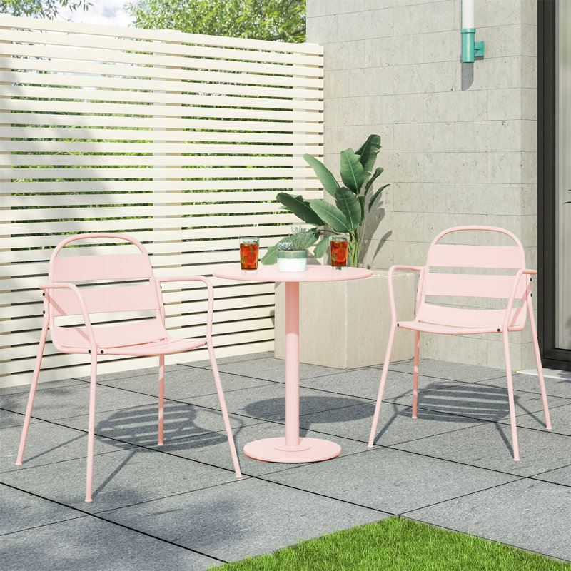 Ensemble Terra Nova Bistro - Rose clair mat, Rose clair