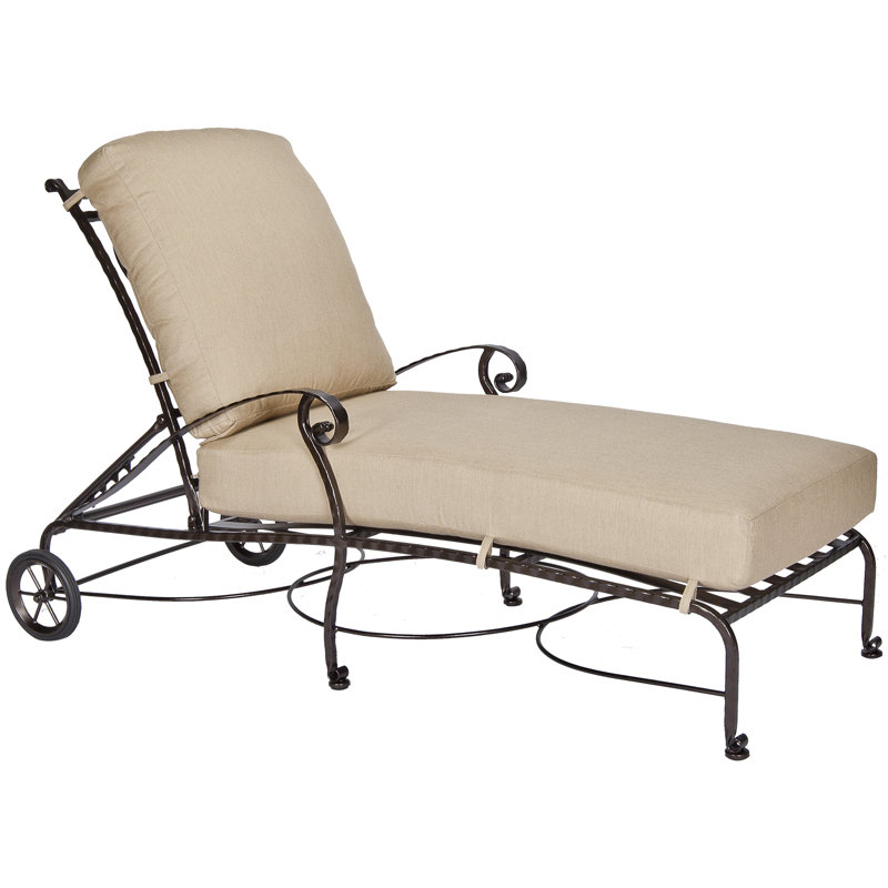 San Cristobal Outdoor Chaise Lounge, Alcazar Redwood, Carbon Black