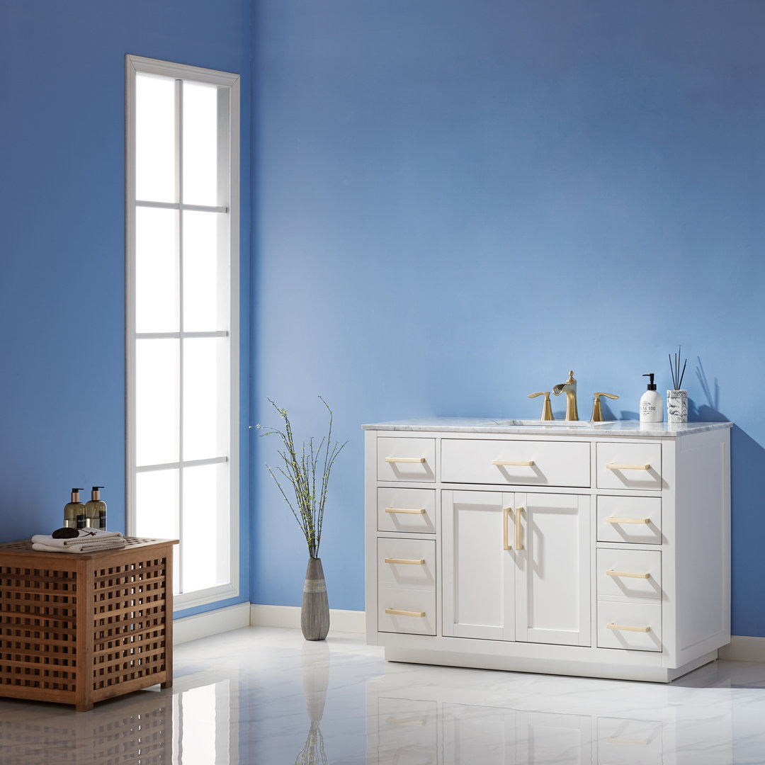 Candrice 48" Single Bathroom Vanity Set Wade Logan® Base 