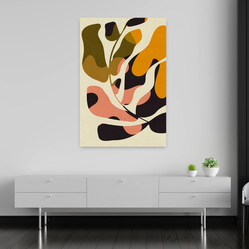 Art contemporain contemporain, paysage coloré abstrait, H 60 po x l 40 po