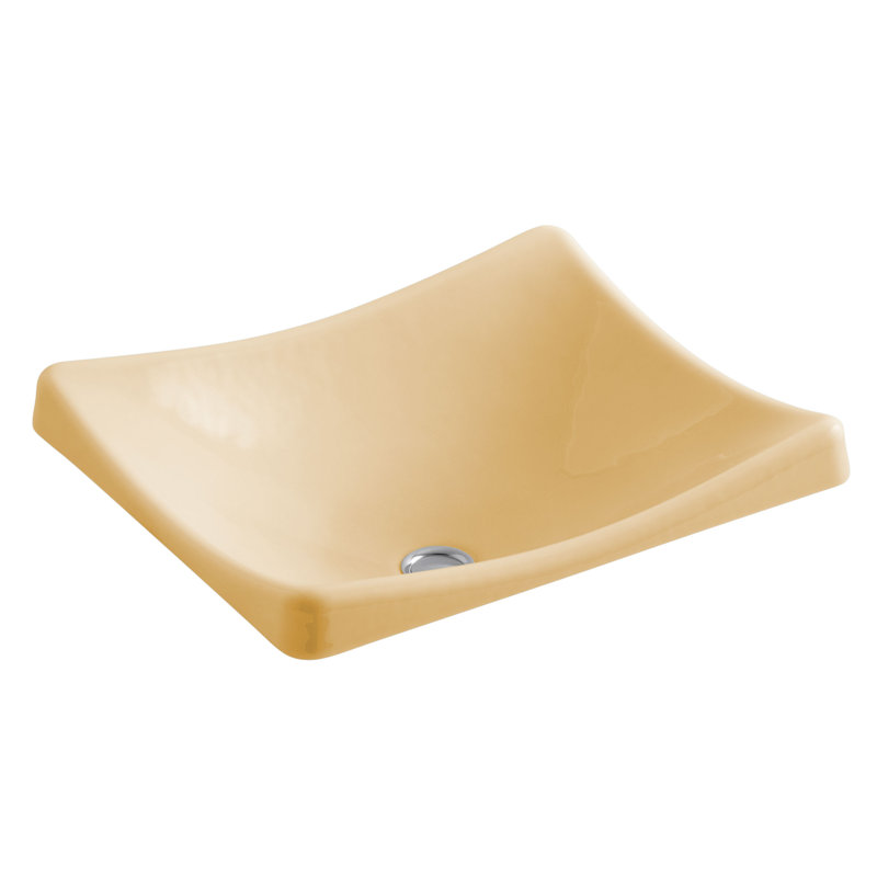 DemiLav Metal Specialty Vessel Bathroom Sink, Orange vaporeux