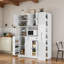 Garde-manger autoportant avec armoire latérale, tablettes de porte et tiroir-881637468