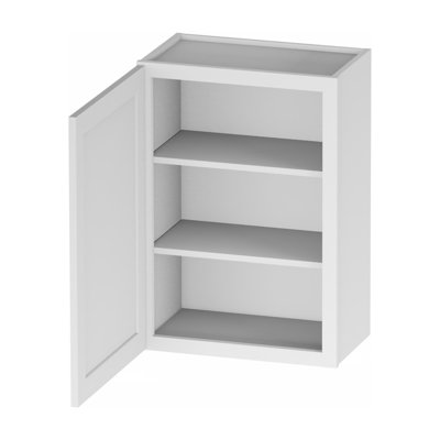 Kindwood Eco Shaker 21 W x 12 D x 36 H Ready-to-Assemble Plywood Standard Wall Cabinet in White