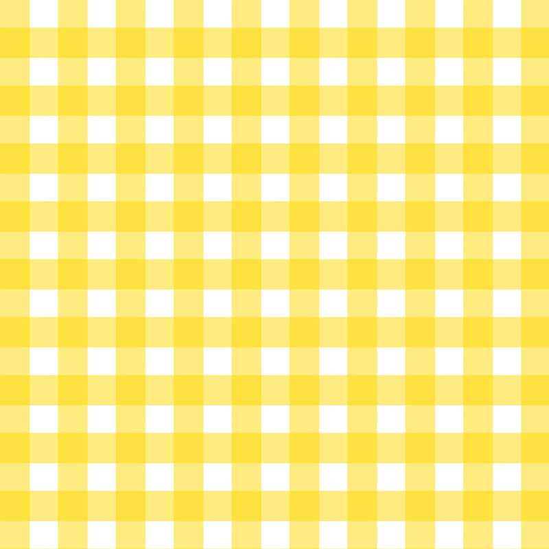 Taie décorative à motif vichy, Blanc / bordure jaune, H 20 po x l 26 po