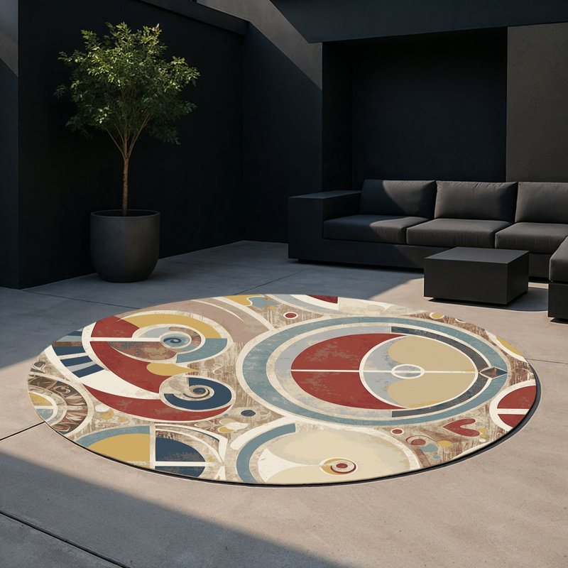 Tapis intérieur et extérieur Lived Spin, Rond 5 pi