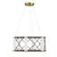 Luminaire suspendu à 6 lumières DEL en noir mat avec accents en laiton bruni Joshua