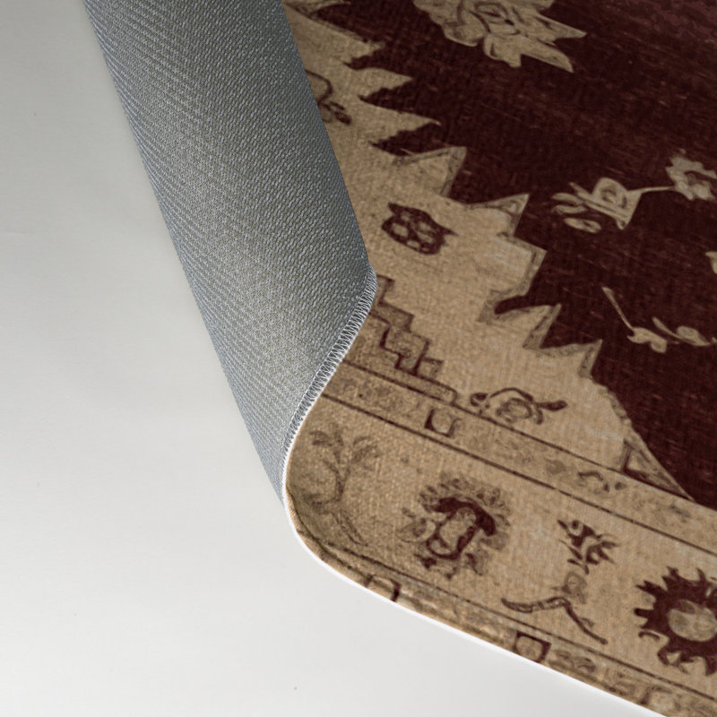 Overdyed Brown Indoor and Outdoor Area Rug, Rectangulaire 3 pi x 5 pi