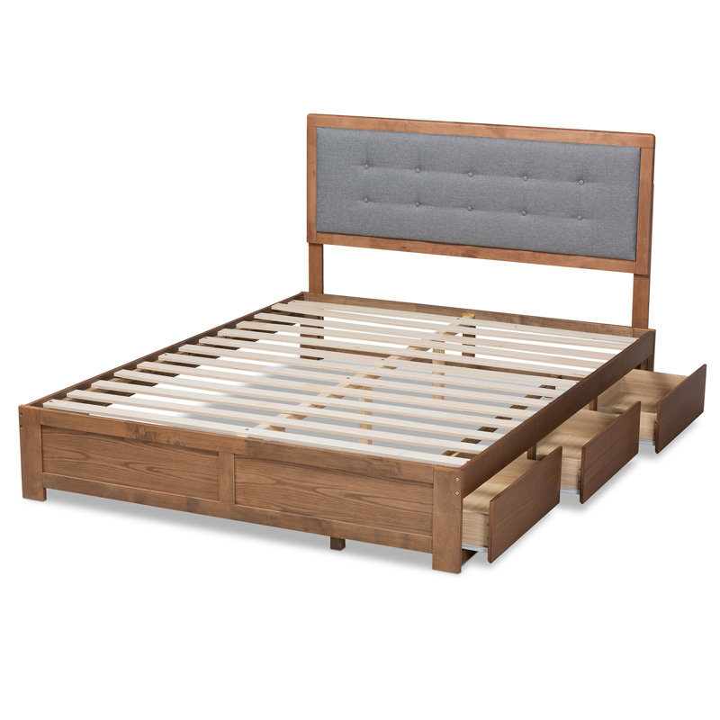 Upholstered Platform Storage Bed, Queen