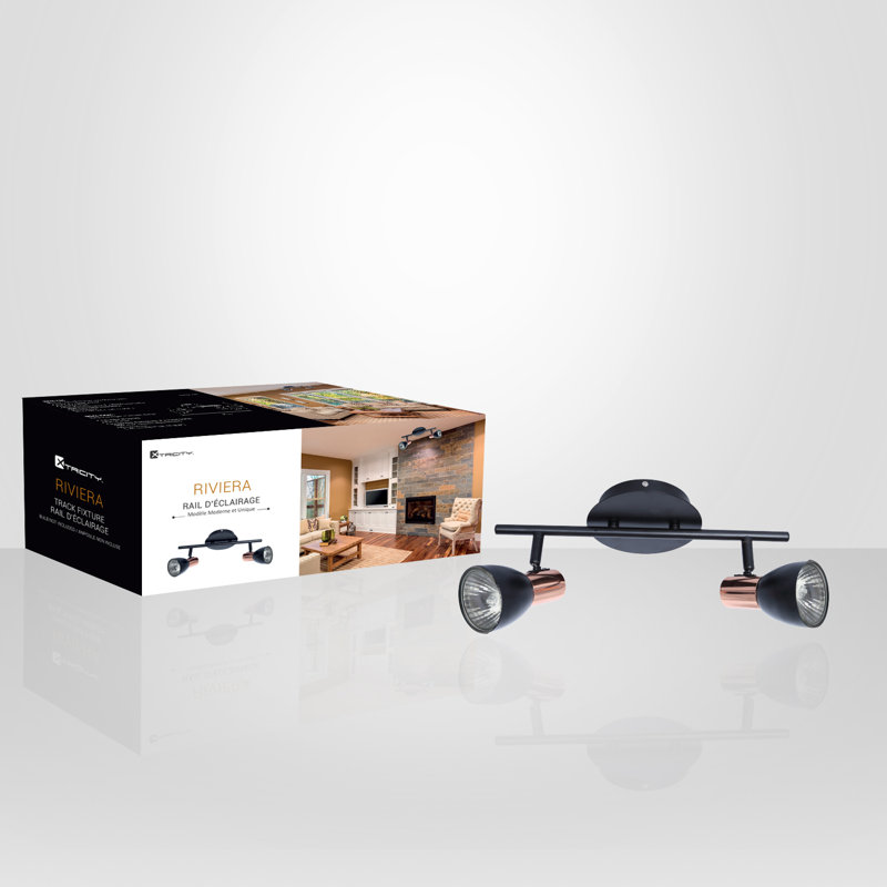 Riviera 16.1'' 2 -Light Fixed Track Track Kit with Dimmable and Adjustable Head