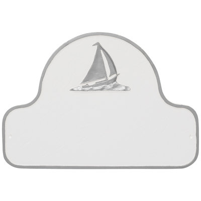 Sailboat Arch Address Sign Plaque