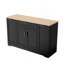 Buffet de rangement multifonctionnel, table de salle à manger extensible, tablettes réglables, support coulissant à 3 niveaux, rangement pour îlot de cuisine, salle à manger, salon-128964451