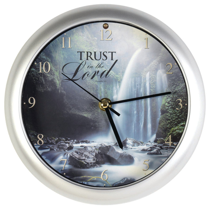 Horloge de table analogique analogique en argent / gris / vert