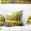 Coussin vert clair d'automne - imprimé paysage-93188739-93188743