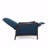 Mid-Century Modern Push-Back Fabric Recliner – Birchwood Frame + Thick Seat Cushion-1288079904