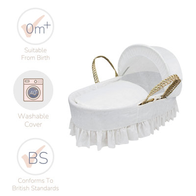 Moses Basket with Bedding with Mattress