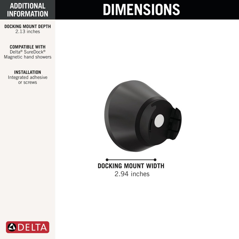 SureDock Magnetic Docking Mount, Matte Black