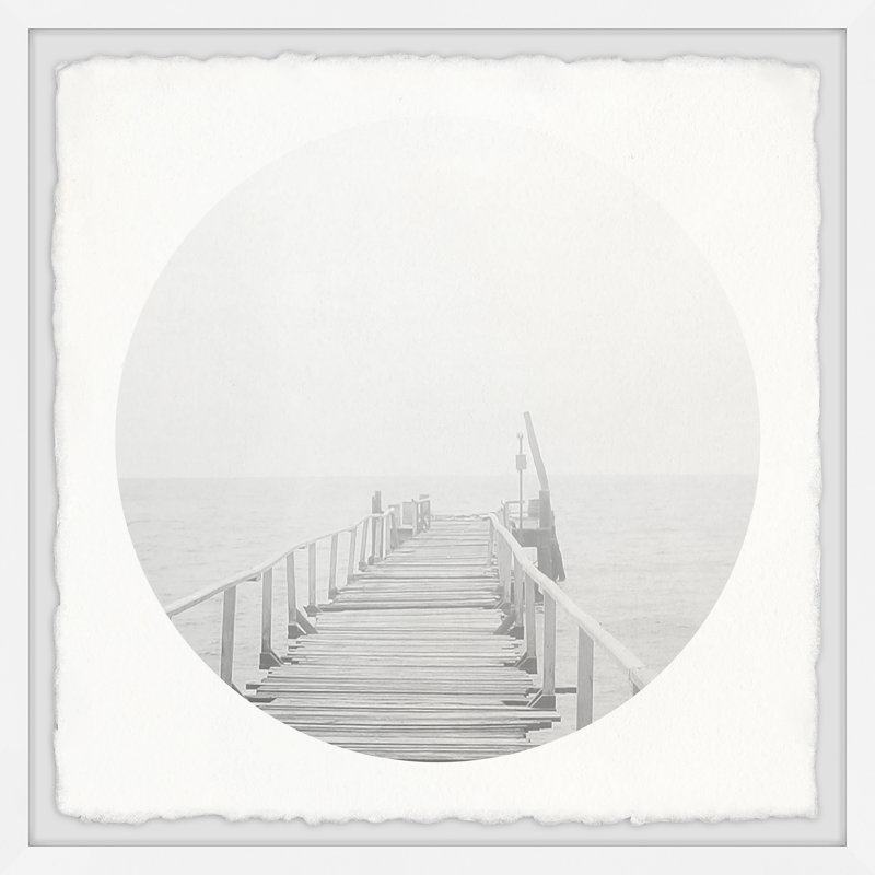 Foggy Pier - Single Picture Frame Painting, 81cm H x 81cm W x 3.81cm D