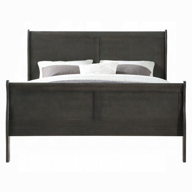 Louis Philippe Bed, King, Gray