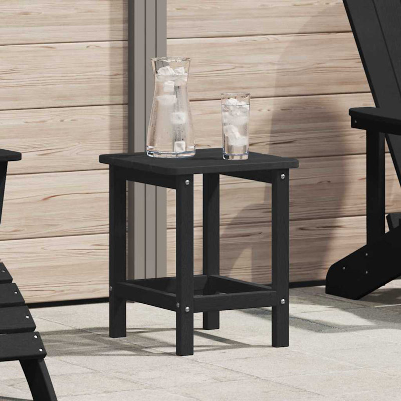 Square Outdoor Side Table, Black
