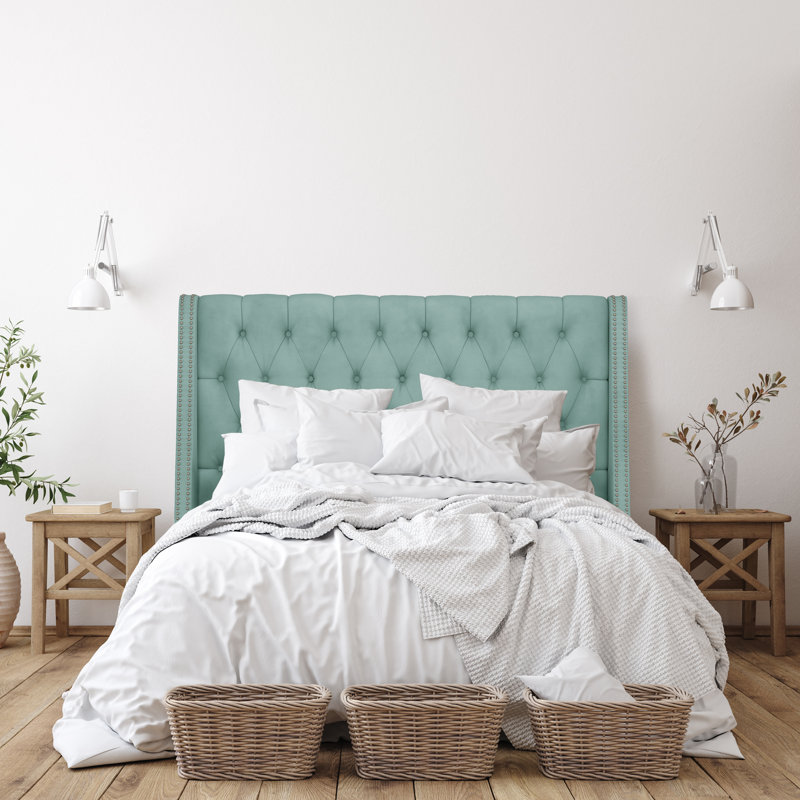Crosston Upholstered Headboard, California King, Classic Pearl Performance Velvet, Velvet