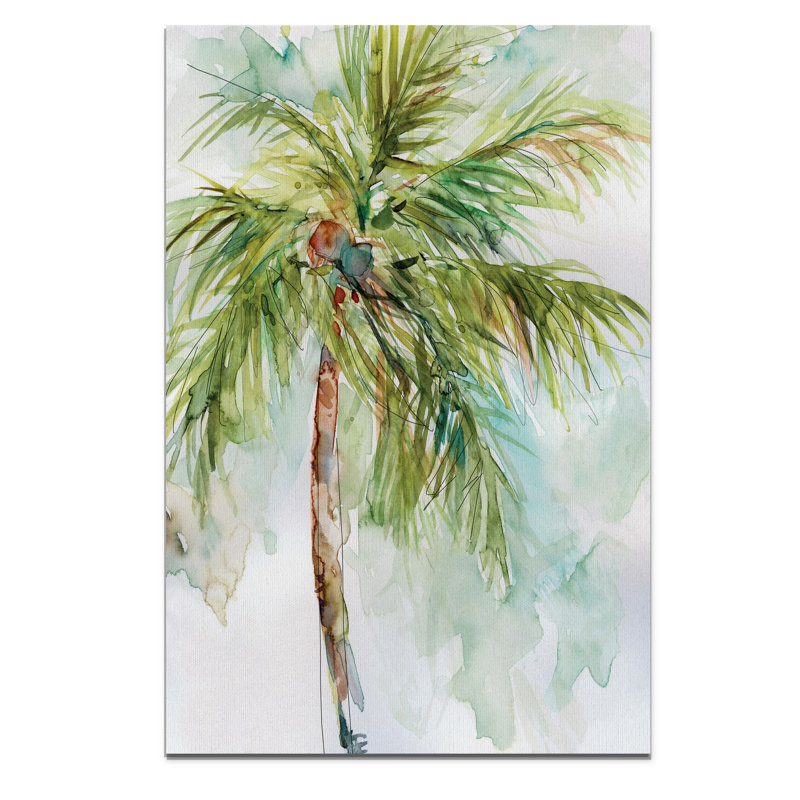 « palm breezes ii », impression, H 48 po x l 32 po x P 1,5 po, Toile tendue