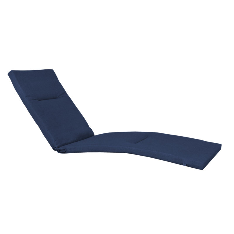 Sunbrella® Premium Outdoor Chaise Lounge Cushion, Spectrum Indigo Sunbrella® Plainweave
