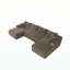 Canapé modulaire 133 po en forme de U avec nuage, siège modulaire rembourré en tissu moelleux sans assemblage requis, porte-gobelets intégrés, poches de rangement latérales pour le salon, chameau-130091801