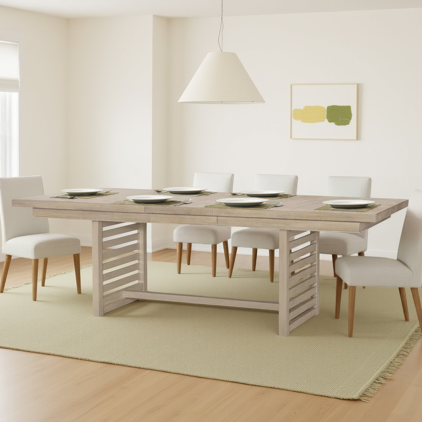 Framingham Extendable Dining Table, Light Brown
