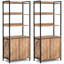 Bibliothèque Kelsey avec portes (ensemble de 2) en naturel-110223575