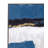 Around About Abstract Canvas Art in Teal, Black & Gold with Silver Frame