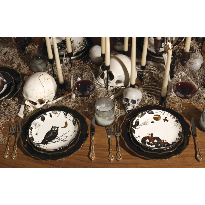 Lenox Vintage Halloween Haunted Accent Plates, Set of 4