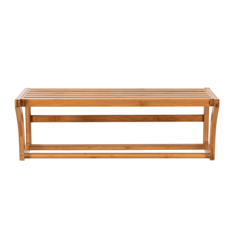 Tablette décorative en bambou avec barre à serviettes Larock