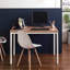 Bureau d'ordinateur contemporain en bois et métal en chêne