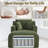  Enn 39.60-Inch Green Corduroy Compression Lounge Chair, Sleeper Chair, Free Assembly -125153885