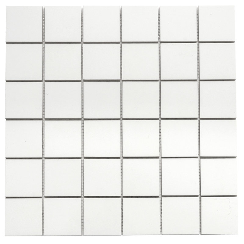 Penthouse 2" x 2" Porcelain Grid Mosaic Wall & Floor Tile, White