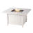 Herr Square Aluminum Propane Smokeless Fire Pit Table with Hidden Fuel Tank-405268691